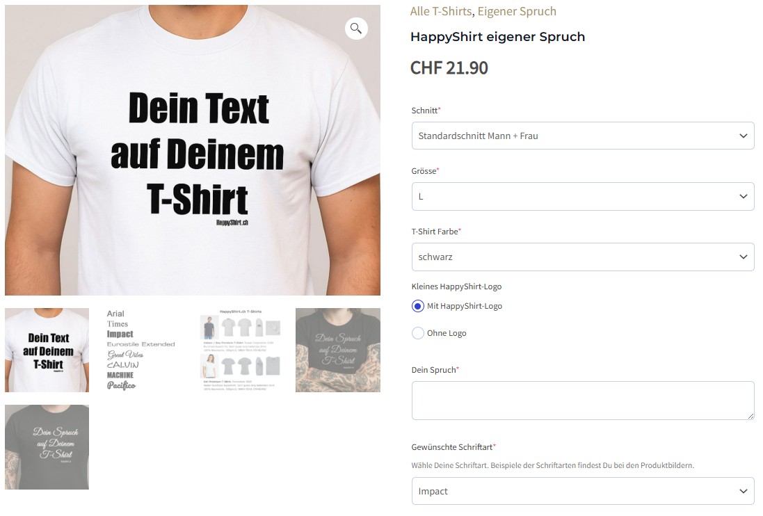 eigener Spruch, eigenes Shirt erstellen